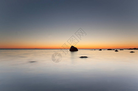 瑞典南部波罗的海日落图片