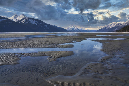 海因斯阿拉斯加附近的Chilkat河上图片