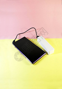 智能手机外用电池USB端口背景明图片