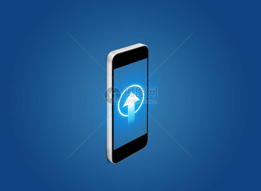移动智能手机在屏幕上传图标通过智能手机远程图片