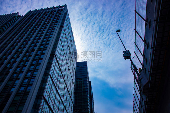 一朵云在东京商业城广角拍摄东京商业城广角图片