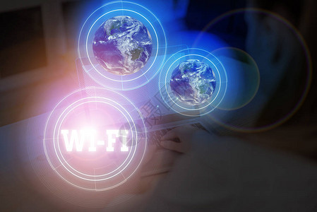 文字书写文本WiFi商业照片展示了通常用于无线局域网的无线电技术美国宇航局提供的这背景图片