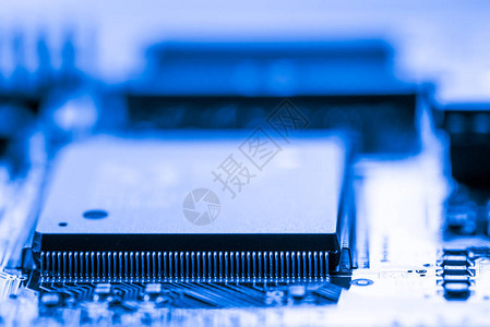 科技蓝主板电子计算机背景背景