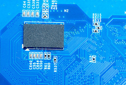 蓝色电子芯片背景图片