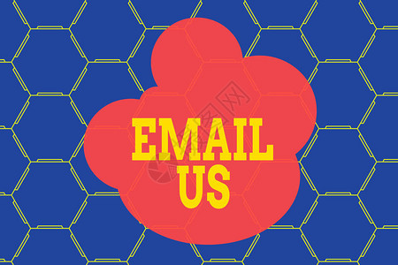 文字书写文本给我们发电子邮件商业照片展示使用邮件六角图形设计向一组展示发送商业信息现代几何背图片