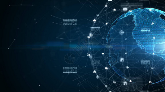 数字据连接技术网络和网络安全概念数字网络空间图片