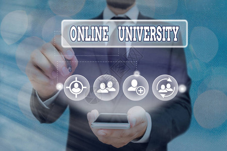 在线大学的文本符号商业图片展示远程学习课程被接上互联网在网上图片