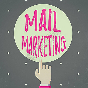 显示邮件营销的概念手写概念意义发送商业信息的行为广播感手向上食指图片
