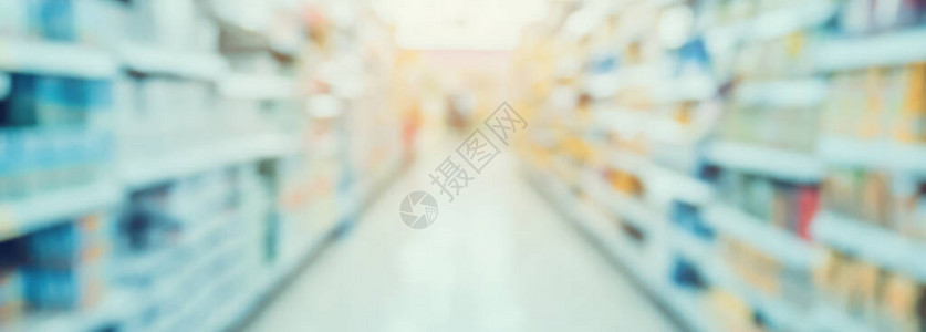 空白的超级市场Aisle和Shelve图片