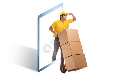 在线采购交付概念网背景图片