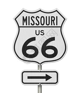 密苏里州美国路线66公路旅行美国公路标图片