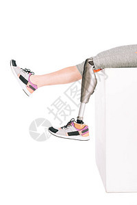 残疾运动女运动员的局部视力假肢图片