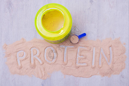 运动员的蛋白质或营养补充剂图片