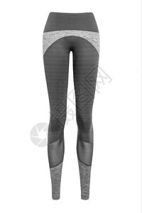 孤立在白色背景上的灰色运动紧身裤时尚服装运动时尚和苗条腿的概念图片