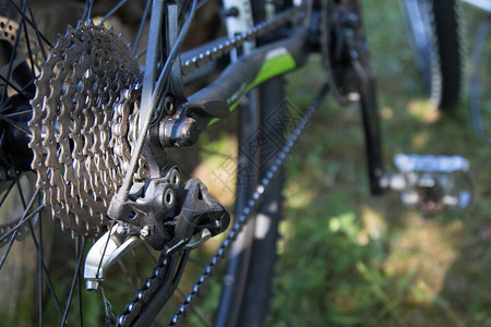 链轮的细节或自行车的变化图片
