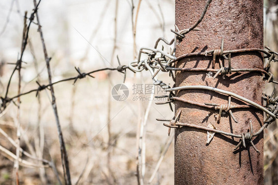 生锈的铁丝网图片