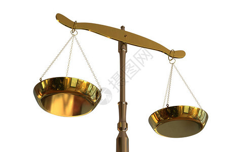 正义的平衡3d插图背景图片