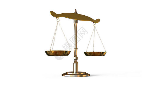 正义的平衡3d插图图片