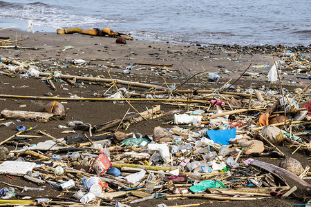 沙滩上垃圾的垃圾海卸图片
