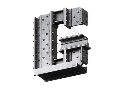 钢结构字体3d渲染图片