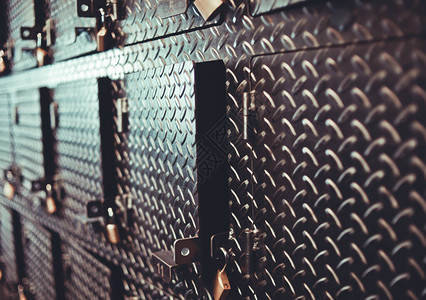 门钢纹理储物盒带锁背景图片
