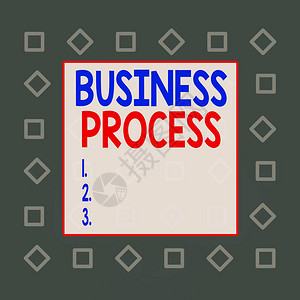 显示业务流程的书写笔记为实现目标组织目标而实施的业务概念方形矩纸页图片