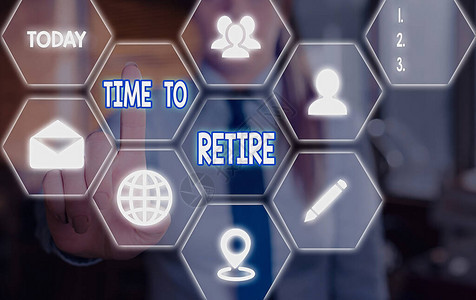 手写文本退休时间概念照片银行储蓄账户保险和养老金规划网格以及图标的不同设置最新图片