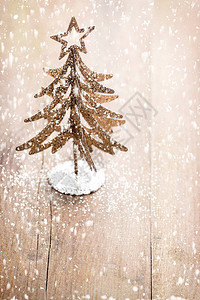 在木制背景的圣诞装饰背景图片