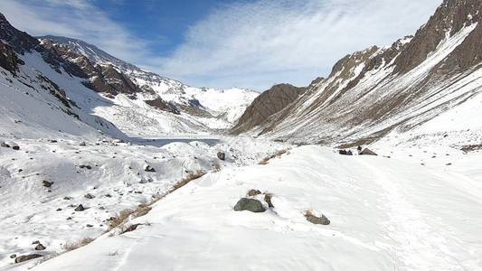 山雪山谷和风景图片