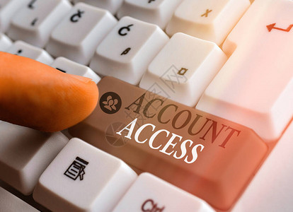 显示账户AccountAccess的文本符号商业图片展示所有者管理个人数图片