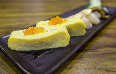 鸡蛋寿司日本食品图片