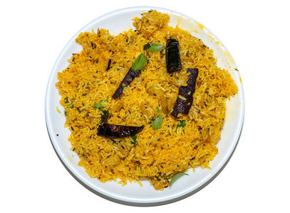 印度早餐配土豆和米饭图片