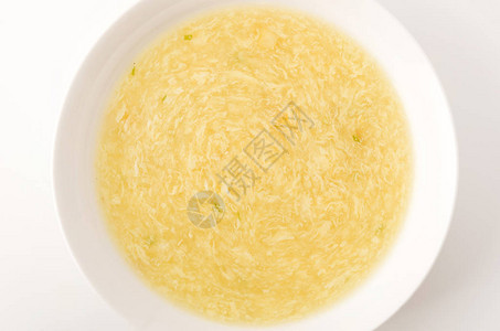 白盘甜玉米蛋花汤图片