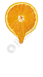 带滴的垂直橙片图片