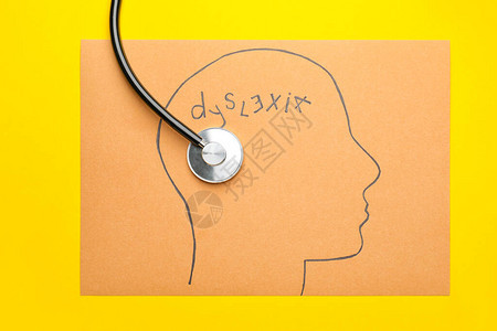 在彩色背景上绘制人头听诊器和DYS图片