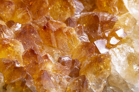 黄水晶岩石水晶橙色宝石关闭图片