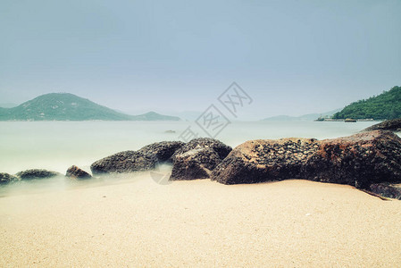 香港长洲岛张洲岛荒滩长期暴图片