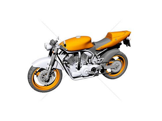 在领域的黄色摩托车图片
