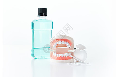 牙齿牙龈口腔护理工具背景图片