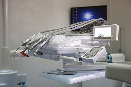 牙医诊所的口腔科仪器背景图片
