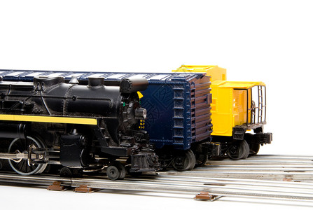 蒸汽动力火车的微型复制品高清图片