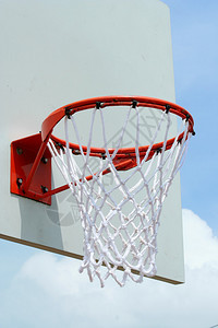 带网的篮球架背景图片