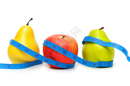 说明水果节食概念的梨和苹果图片