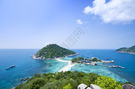 泰国的两个田园诗般的岛屿KoNangYuan图片