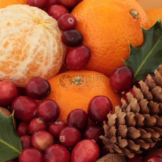 Cranberry和橘子水果图片