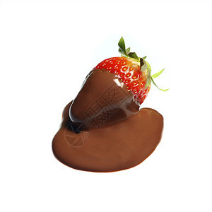 以巧克力为巧克力的草莓和白图片