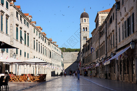 克罗地亚Dubrovnik旧城主要街图片