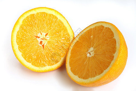 准备榨汁的两半脐橙背景图片