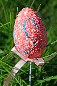 粉红复活节鸡背景图片