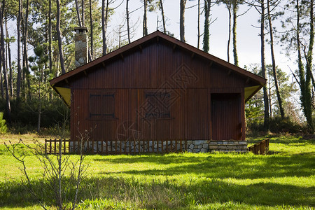 森林小屋图片